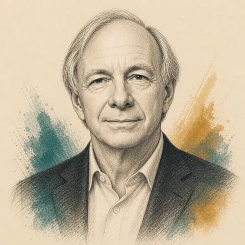Illustrated portrait of Ray Dalio