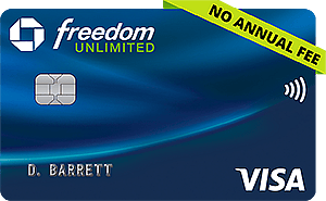 Chase Freedom Unlimited: 0% Intro BT APR for 15 Months, No Annual Fee