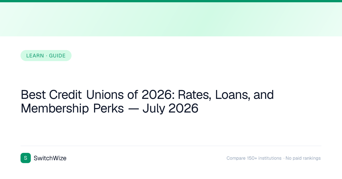 Best Credit Unions of 2026: Rates, Loans, and Membership Perks — July ...
