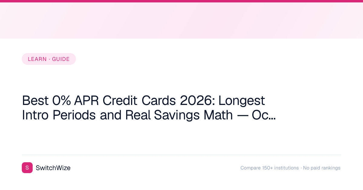 Best 0% APR Credit Cards 2026: Longest Intro Periods and Real Savings ...
