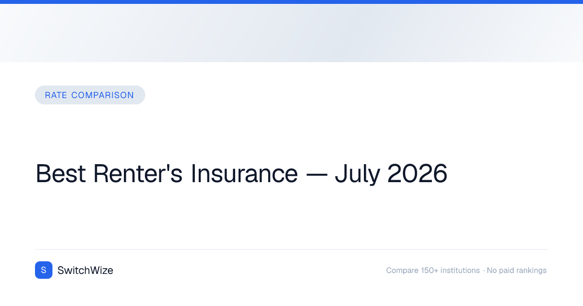 Best Renter's Insurance — July 2026 | SwitchWize