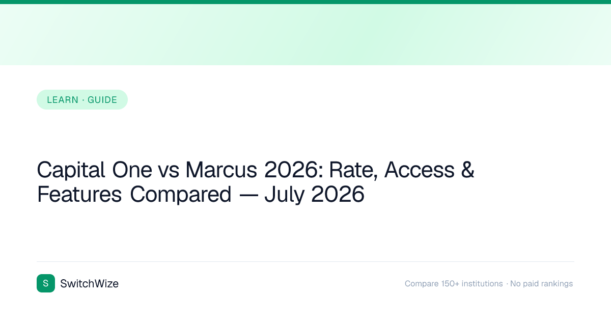 Capital One vs Marcus 2026: Rate, Access & Features Compared — July ...