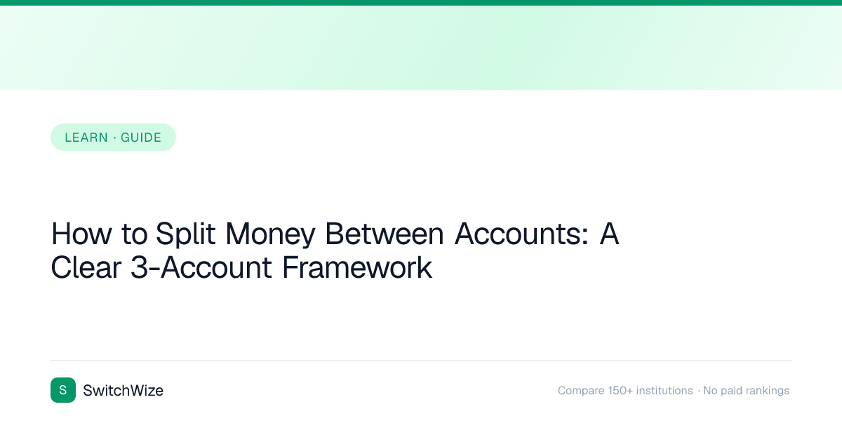 How to Split Money Between Accounts: A Clear 3-Account Framework ...